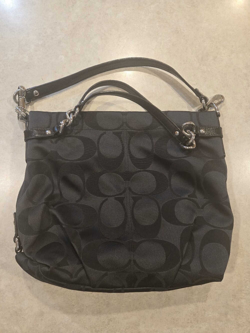 COACH 2011 Brooke Sateen Signature Satchel Shoulder Bag